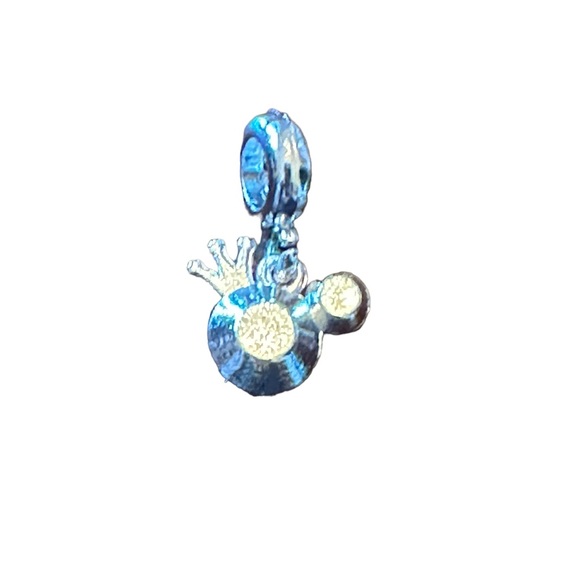 Silver Mickey Mouse Head with Crown Charm - Picture 4 of 6